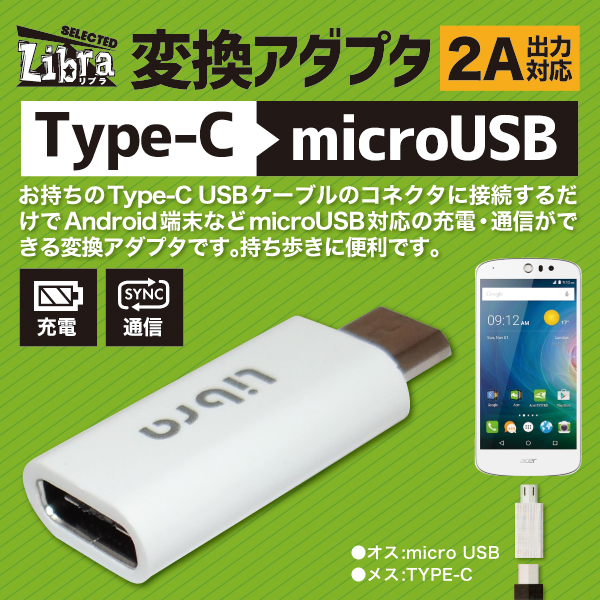 Libra TYPE-C→micro変換アダプタ | 株式会社デイトリッパー